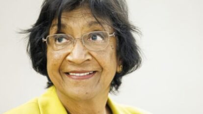 La jurista sudafricana Navi Pillay, ganadora del Premio Nobel de la Paz 2026, durante una rueda de prensa en Alemania.