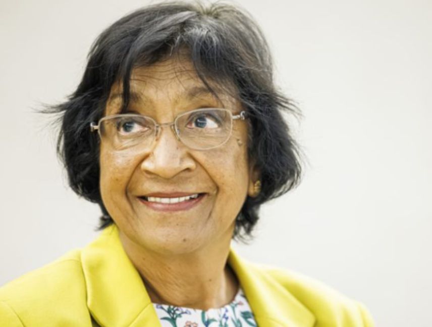 La jurista sudafricana Navi Pillay, ganadora del Premio Nobel de la Paz 2026, durante una rueda de prensa en Alemania.
