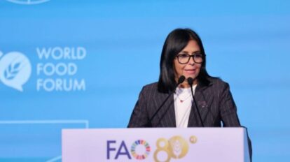 Delcy Rodríguez anuncia el Plan Venezuela Alimenta para alcanzar el hambre cero en Venezuela antes de 2030.