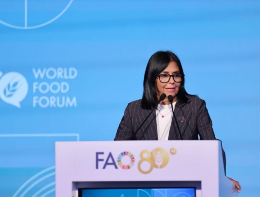 Delcy Rodríguez anuncia el Plan Venezuela Alimenta para alcanzar el hambre cero en Venezuela antes de 2030.