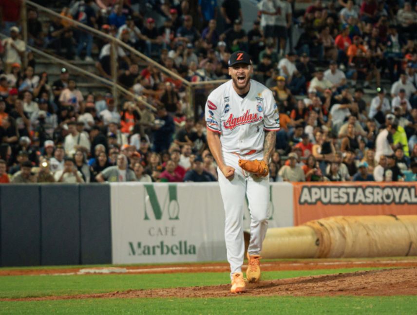 Águilas del Zulia blanquean 8-0 a los Leones del Caracas en el Estadio Luis Aparicio de Maracaibo.