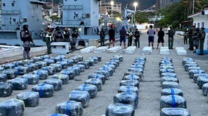 Incautan drogas durante un operativo de Venezuela y Francia en el mar Caribe.