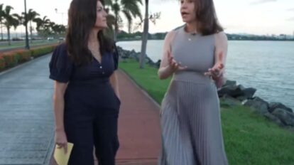 María Corina Machado durante una declaración sobre su regreso a Venezuela y la convocatoria de elecciones presidenciales.