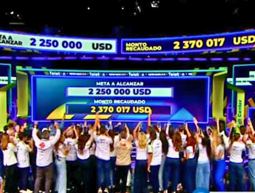 Teletón Unidos por Venezuela 2026 supera su meta de recaudación con más de 2,37 millones de dólares.