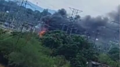 Subestación eléctrica El Manzano, ubicada al sur de Barquisimeto, estado Lara, donde fue reportada una explosión.