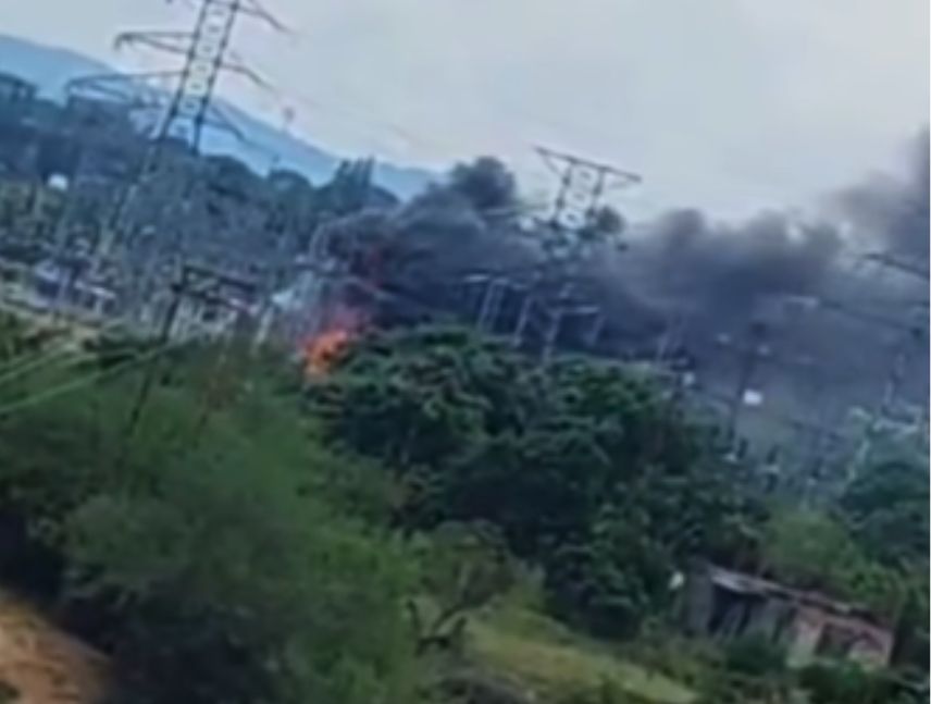 Subestación eléctrica El Manzano, ubicada al sur de Barquisimeto, estado Lara, donde fue reportada una explosión.