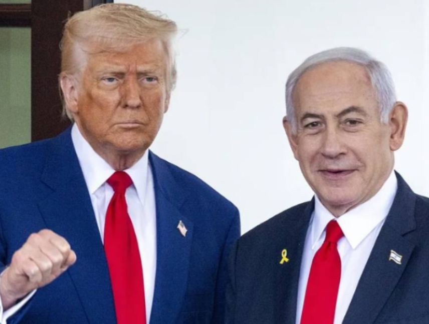 Donald Trump y Benjamin Netanyahu durante un encuentro oficial entre Estados Unidos e Israel.