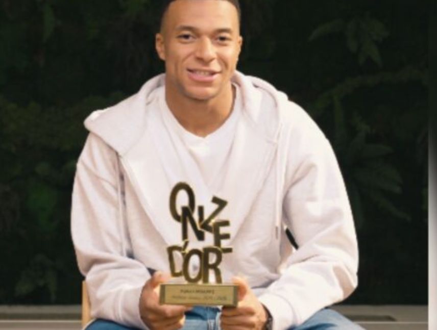 Kylian Mbappé, delantero francés del Real Madrid, ganador del Onze de Oro 2025-2026.