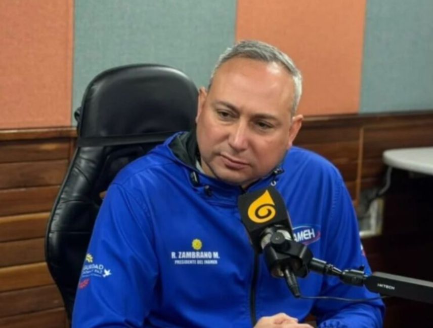 Reidy Zambrano, presidente del Inameh, advierte sobre el aumento de las temperaturas en Venezuela por el fenómeno El Niño.