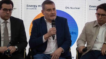 Carlos Mousadi, presidente de GE Vernova Venezuela, durante su intervención sobre el estado del sistema eléctrico nacional.