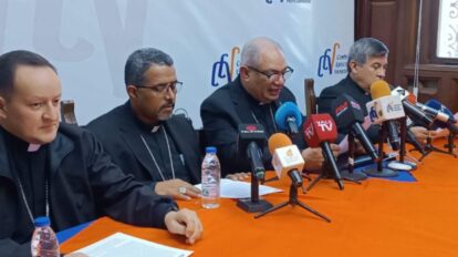 Arzobispo de Mérida, Helizandro Terán Bermúdez, durante una rueda de prensa sobre la situación de Venezuela.