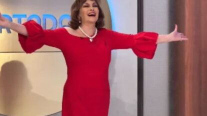 Lupita Ferrer durante su visita al programa Portadas al Día de Venevisión.
