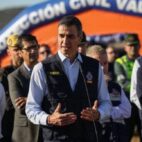 edro Sánchez durante su visita al lugar del choque de trenes ocurrido en Urda, Toledo.