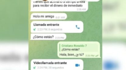 estafa con Cristiano Ronaldo e inteligencia artificial