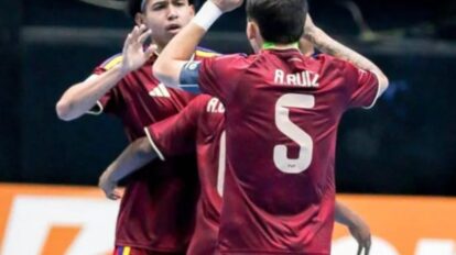 Selección venezolana de futsal Sub-20 celebra su clasificación a la final del Sudamericano en Barquisimeto
