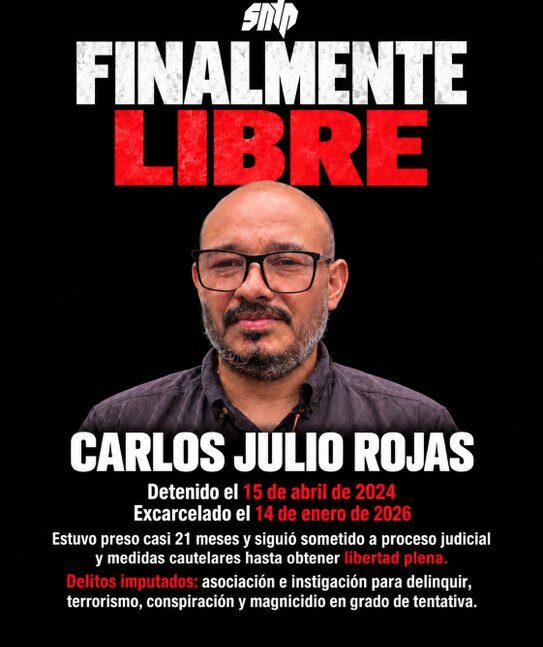 Tribunal absuelve al periodista y activista Carlos Julio Rojas