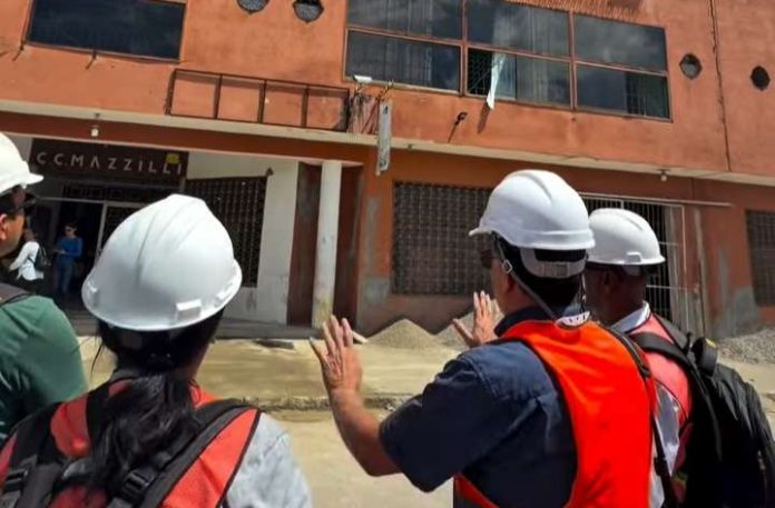 Comisión presidencial realiza revisión técnica al edificio Mazzilli en Tacarigua