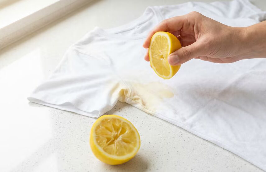 Jugo de limón para la ropa