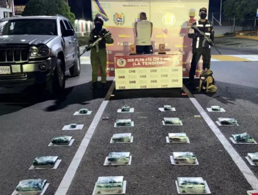 GNB decomisan 20 kilos de presunta cocaína en Táchira