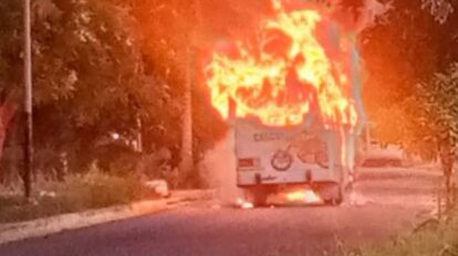 Incendio de autobús deja varios lesionados en Aragua