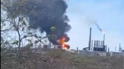 Reportan incendio en la refinería Cardón del estado Falcón