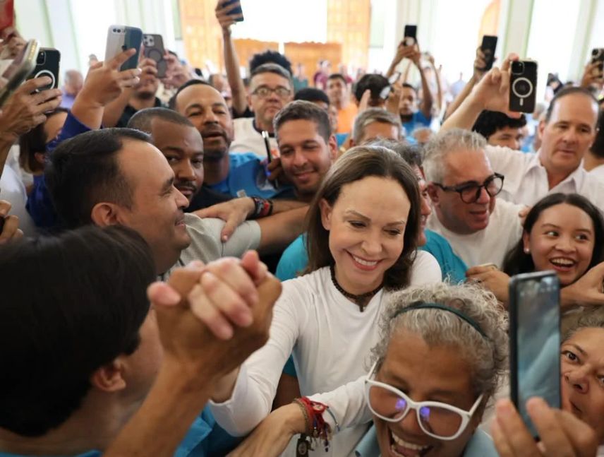 Primeras imágenes de María Corina Machado en Venezuela