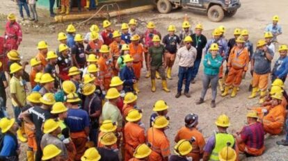 Mineros de Minerven acuerdan pago y fin de la huelga