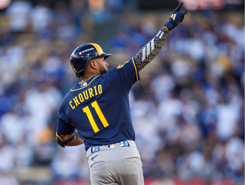 Jackson Chourio brilla con su poder ante los Dodgers