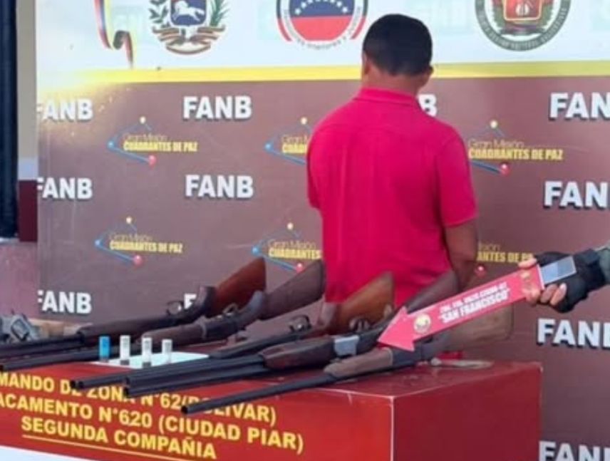 Fanb incauta armamento y detiene a un sujeto en Angostura