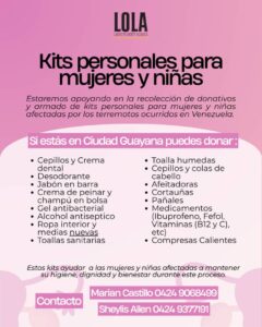 kits de higiene menstrual