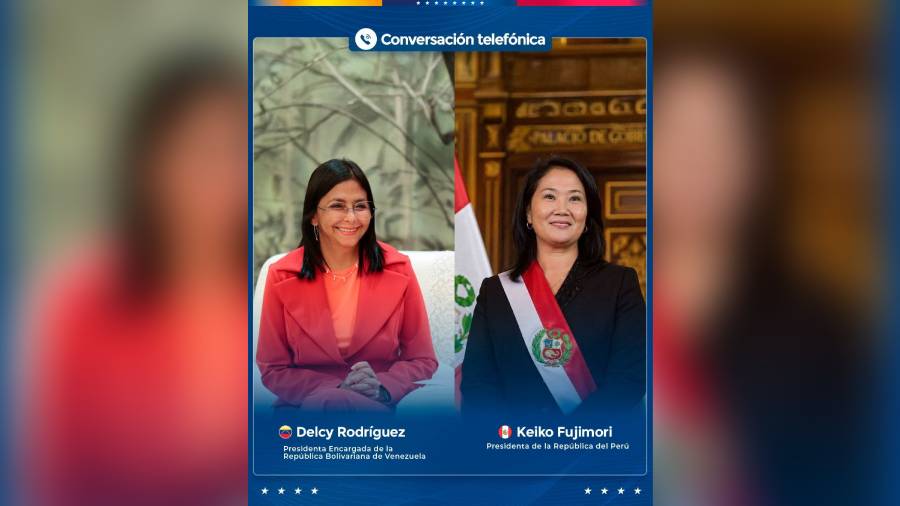 Delcy Rodríguez sostiene conversación con la presidenta de Perú - Diario Primicia