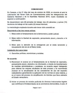 Gobierno y AN 2015 anuncian acuerdos